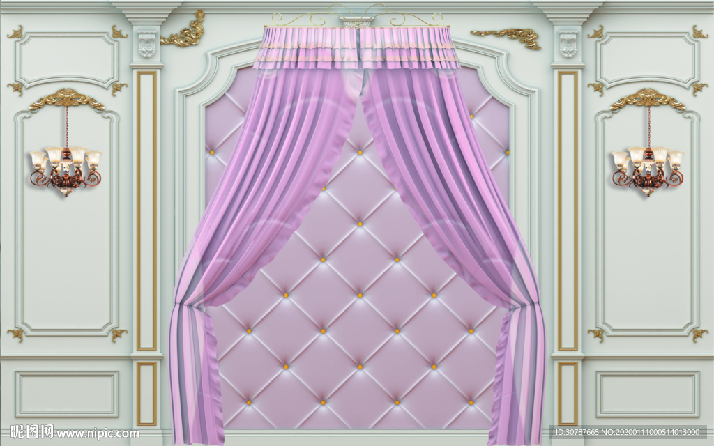 护墙板皮革窗帘背景墙