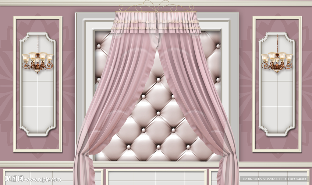 护墙板皮革窗帘背景墙