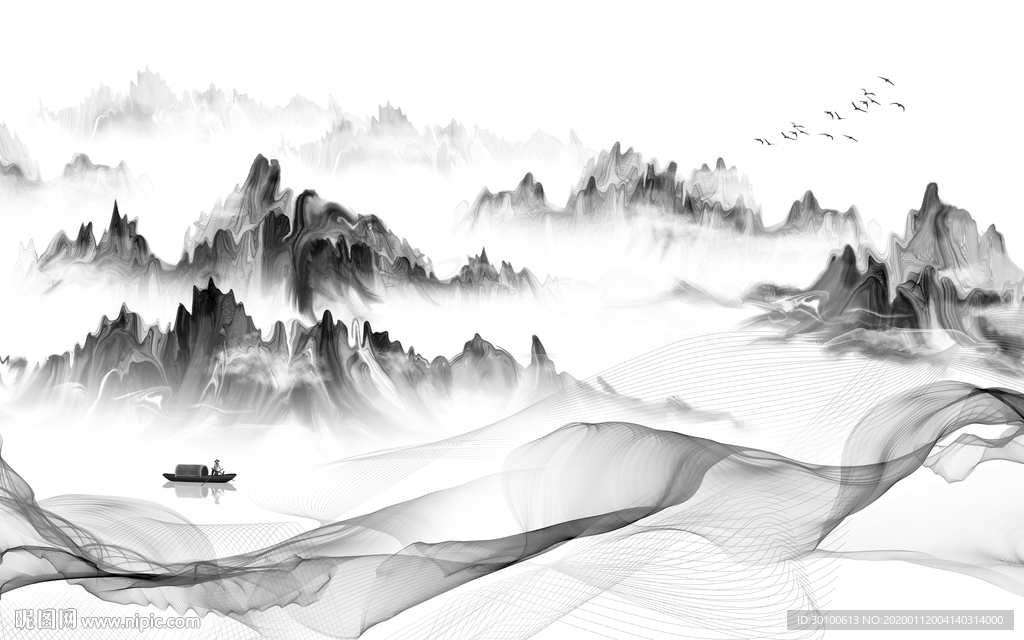 中式电视新山水画 TIF分层