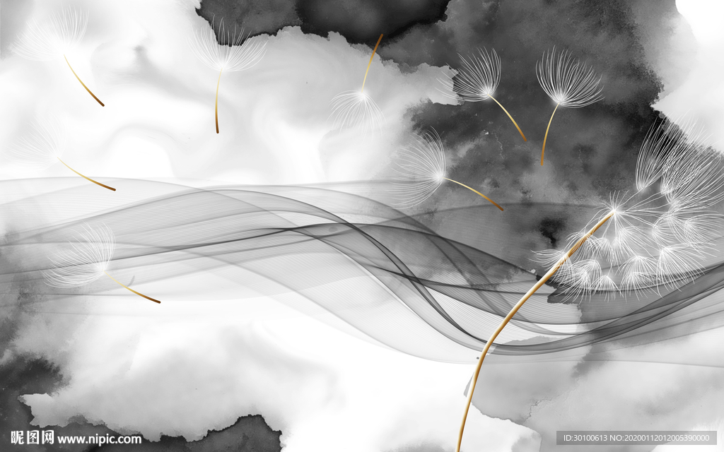 水墨线条电视背景 TIF分层