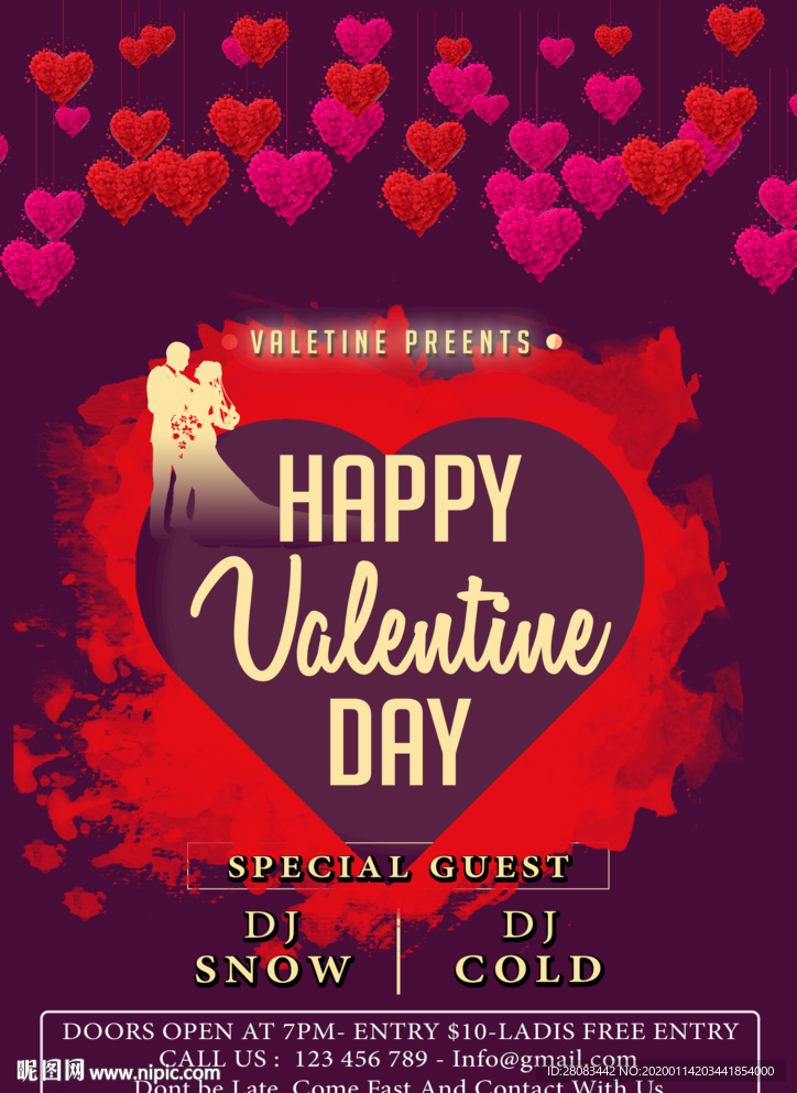 创意大气欧式情人节海报