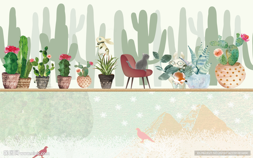 高档 装饰奢华墙画 TIF分层