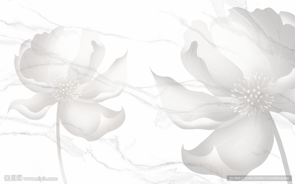 花朵高端鱼肚白 tif分层