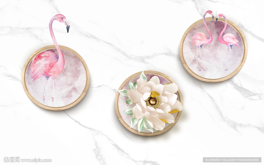 爵士白火烈你款鸟画 TIF分层