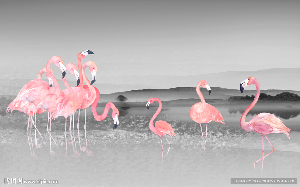 别墅装饰新款墙画 TIF分层