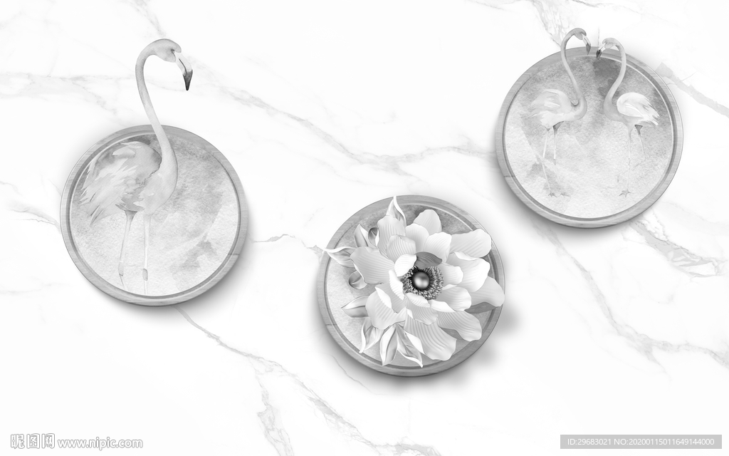 爵士白高清墙画 TIF分层