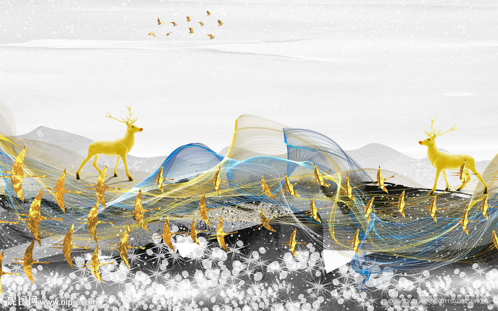 高端装饰高清墙画 TIF分层