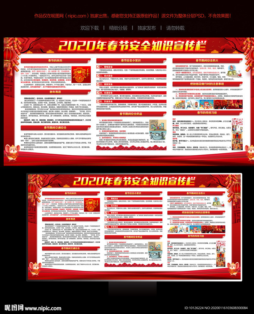 2020年春节安全知识宣传栏