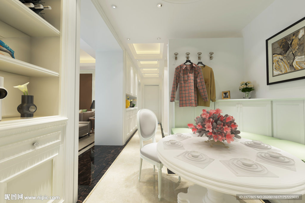 美式风格别墅豪宅装修餐厅效果图