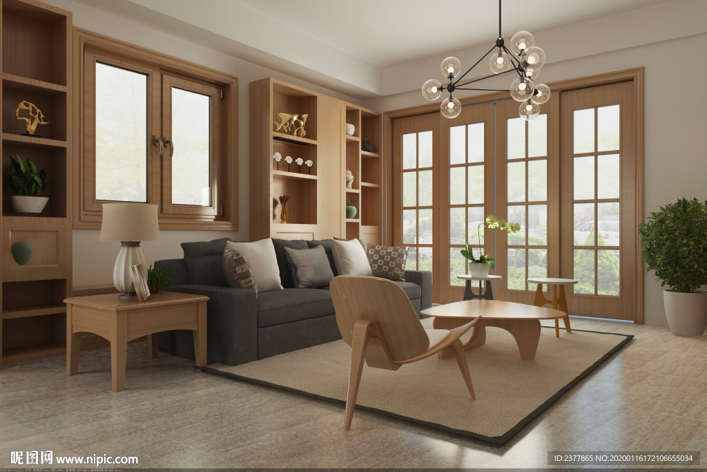 北欧风格别墅豪宅装修客厅效果图