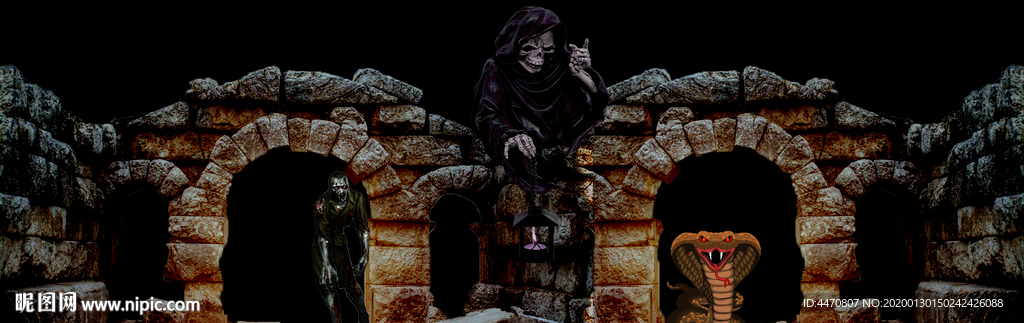 万圣节装饰墙贴墙绘