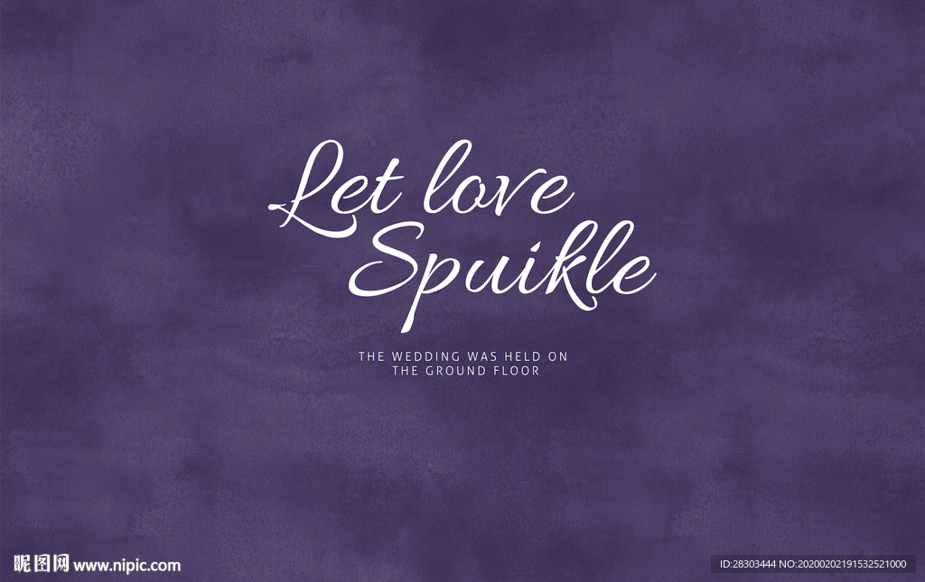 紫色水彩背景婚礼素材