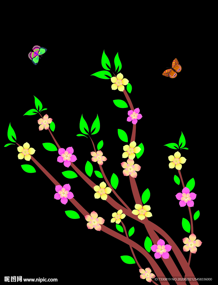 矢量花  硅藻泥