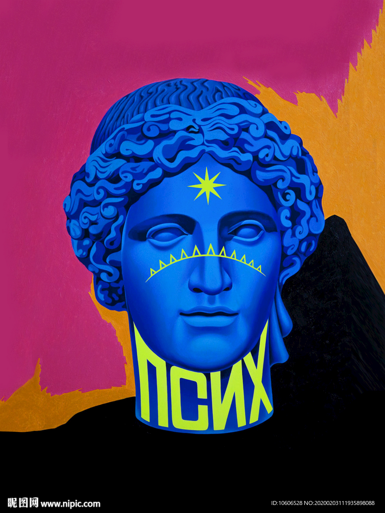 潮牌男装数码印花设计图案