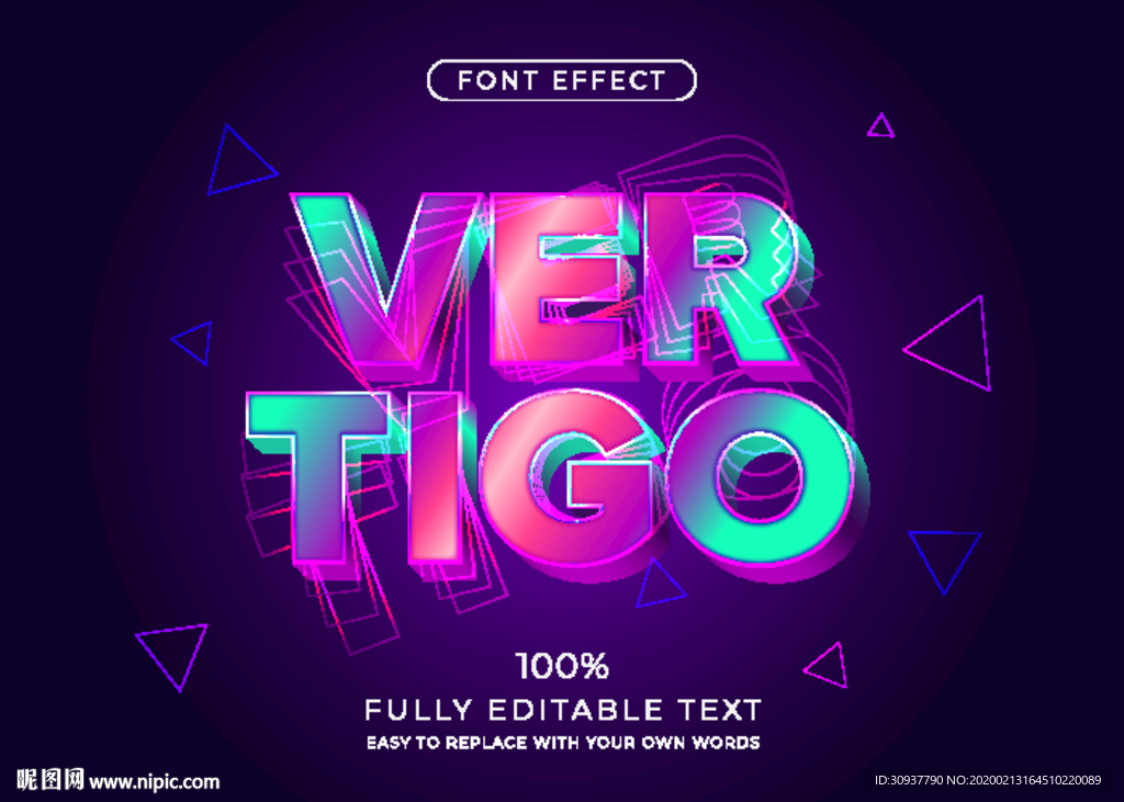 现代风格3D字体