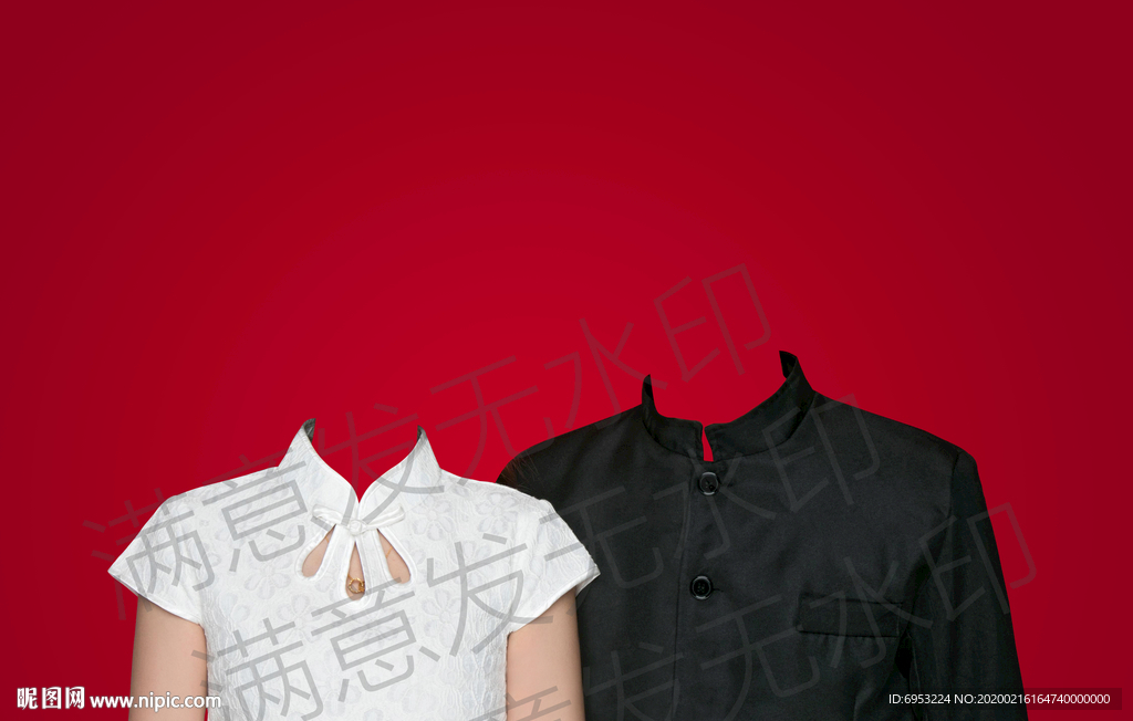 结婚登记照古典正装传统服饰服装