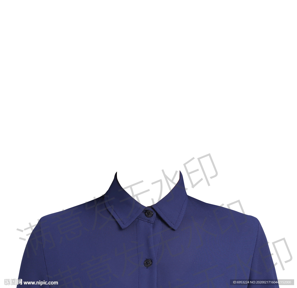 深色衬衫证件照模板psd高清