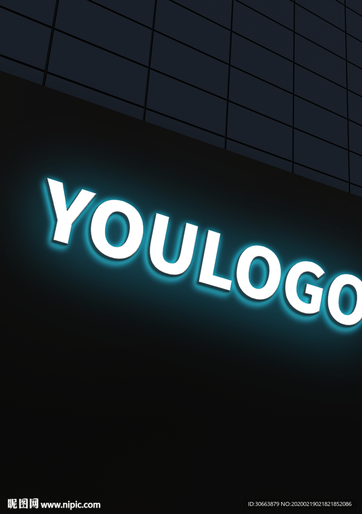 发光字招牌样机