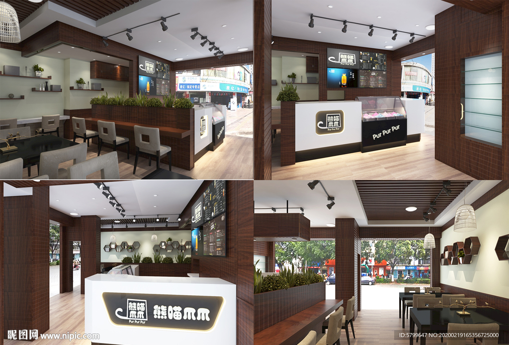 快餐冷饮店效果图含MAX模型2