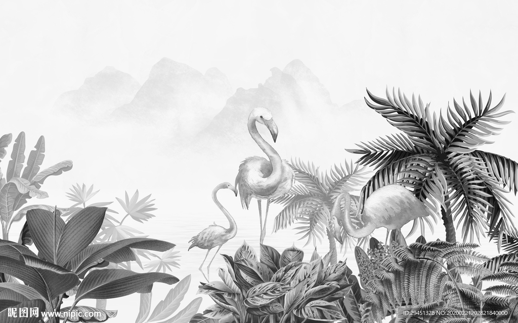 森林欧式背景画 tif分层