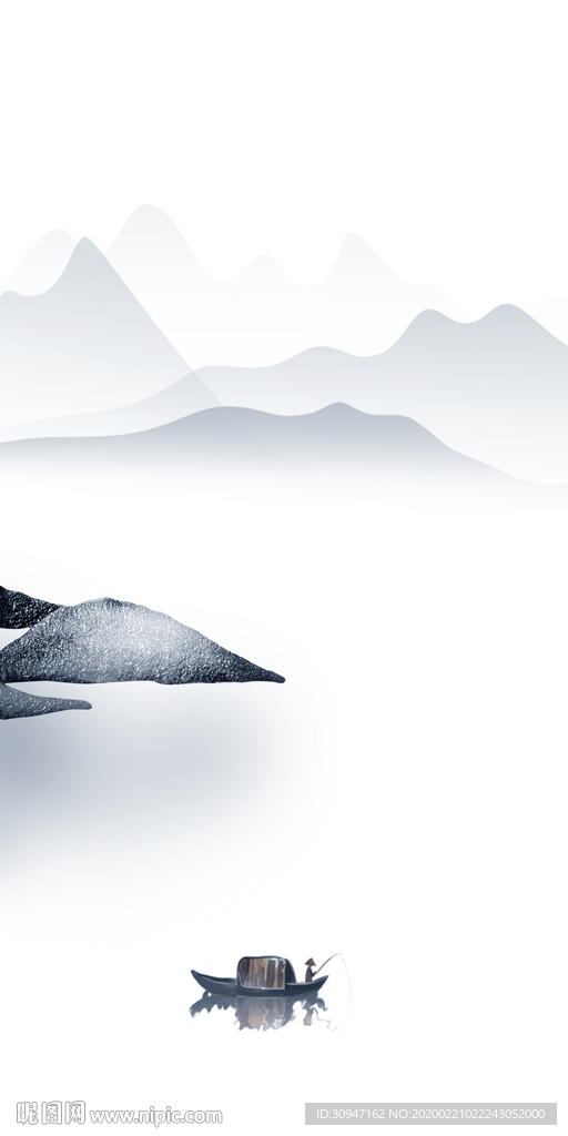 新中式高档玄关山水 TIF分层