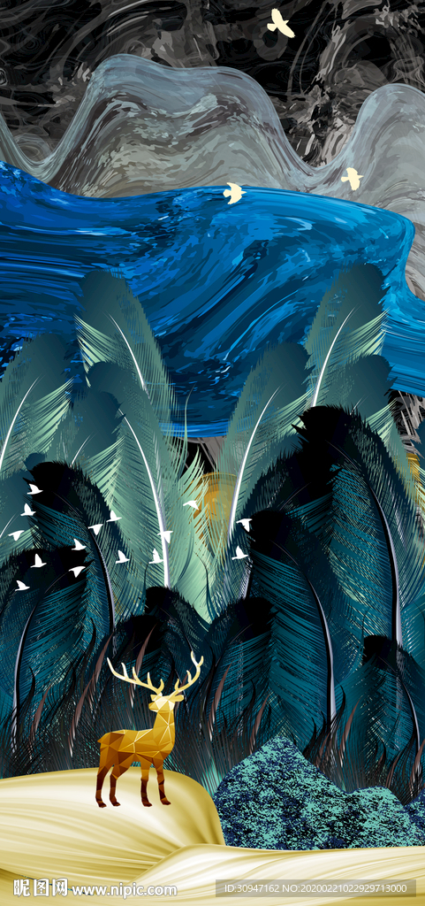 新品简欧玄关画 tif分层