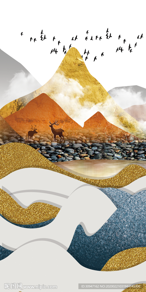 新品中式玄关挂画 TIF分层