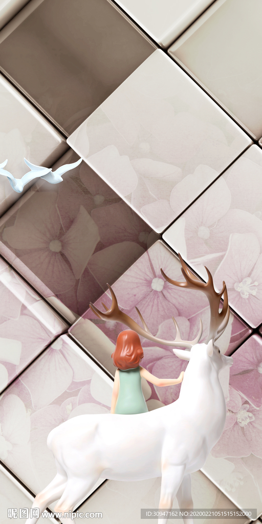 立体欧式新玄关画 tif分层