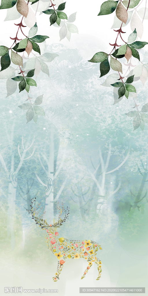 高档 欧式新玄关画 tif分层