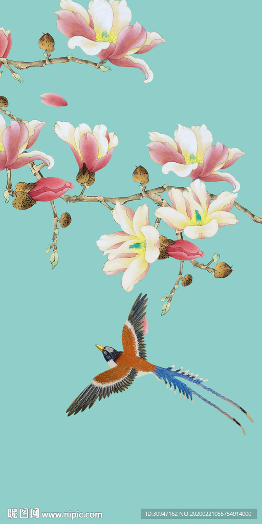 花鸟玄关山水新画 TIF分层