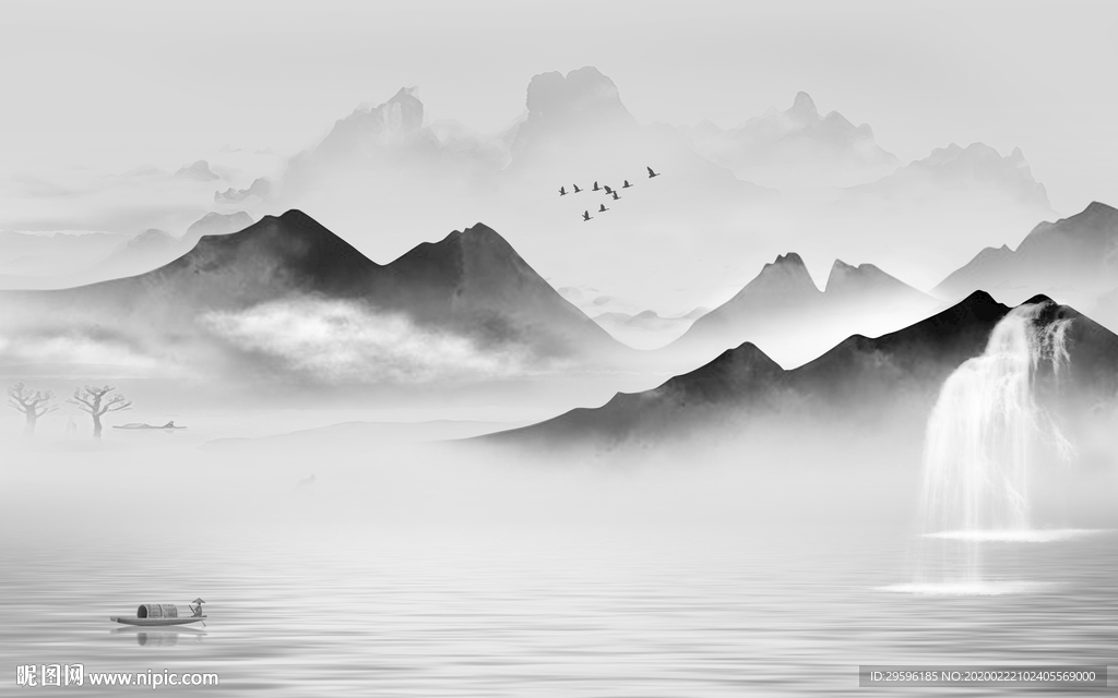 意境高清山水画 tif分层