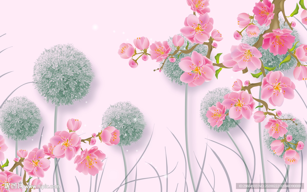 花纹欧式北欧墙画 tif分层