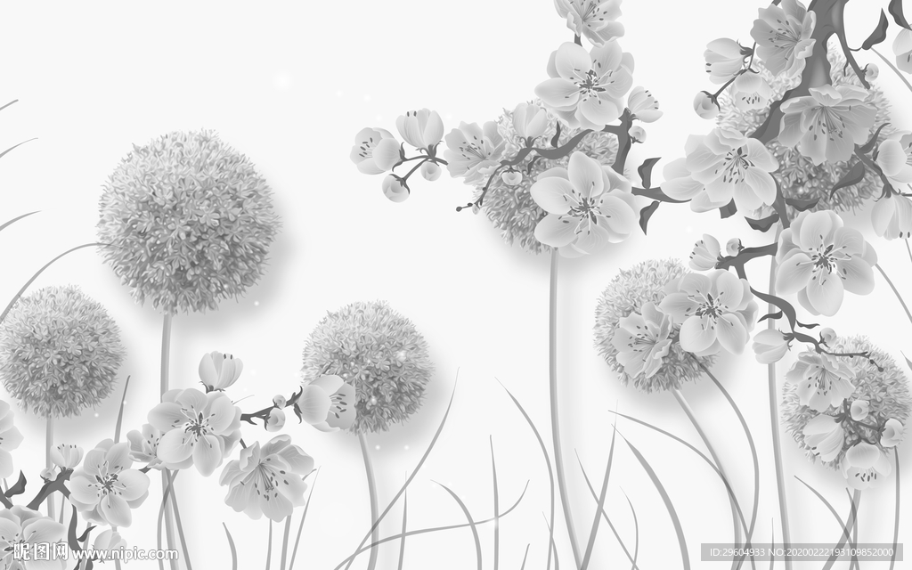 现代欧式北欧壁画 tif分层