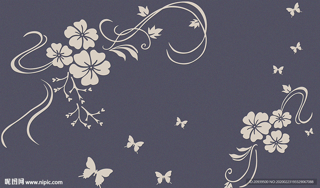 矢量花藤背景墙