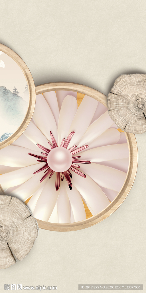 花纹北欧新玄关画 tif分层