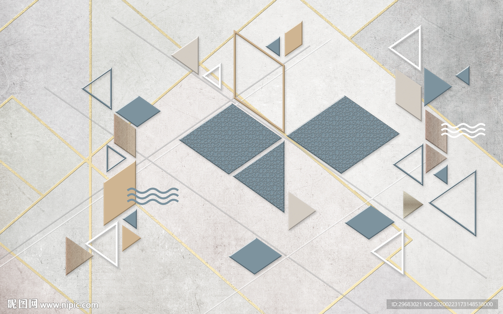 几何新品奢华画 tif分层