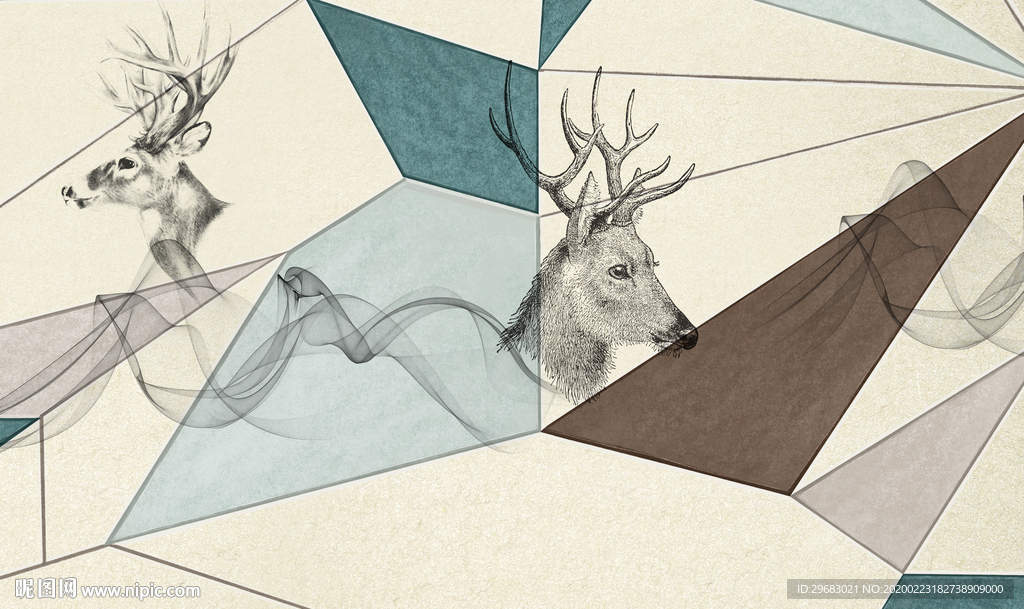 几何高端奢华画 tif分层