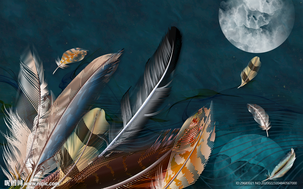 精美装饰奢华画 tif分层