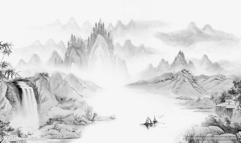 大气中式中国风画 TIF分层