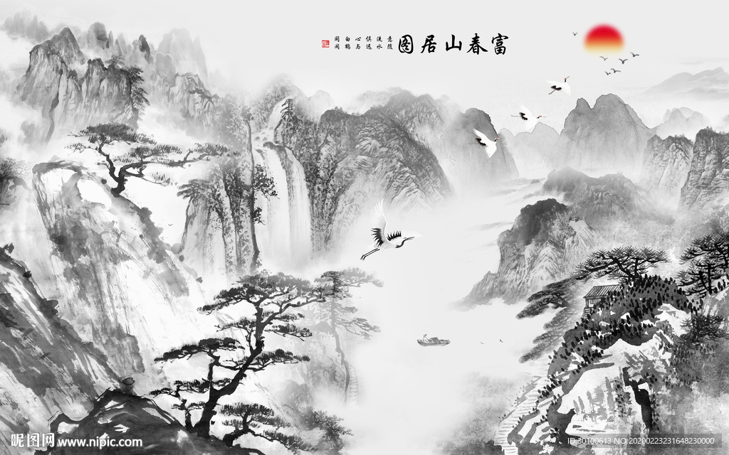 大气新风景山水画 TIF分层