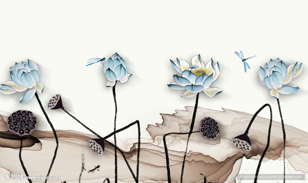 高档中式中国风画 TIF分层