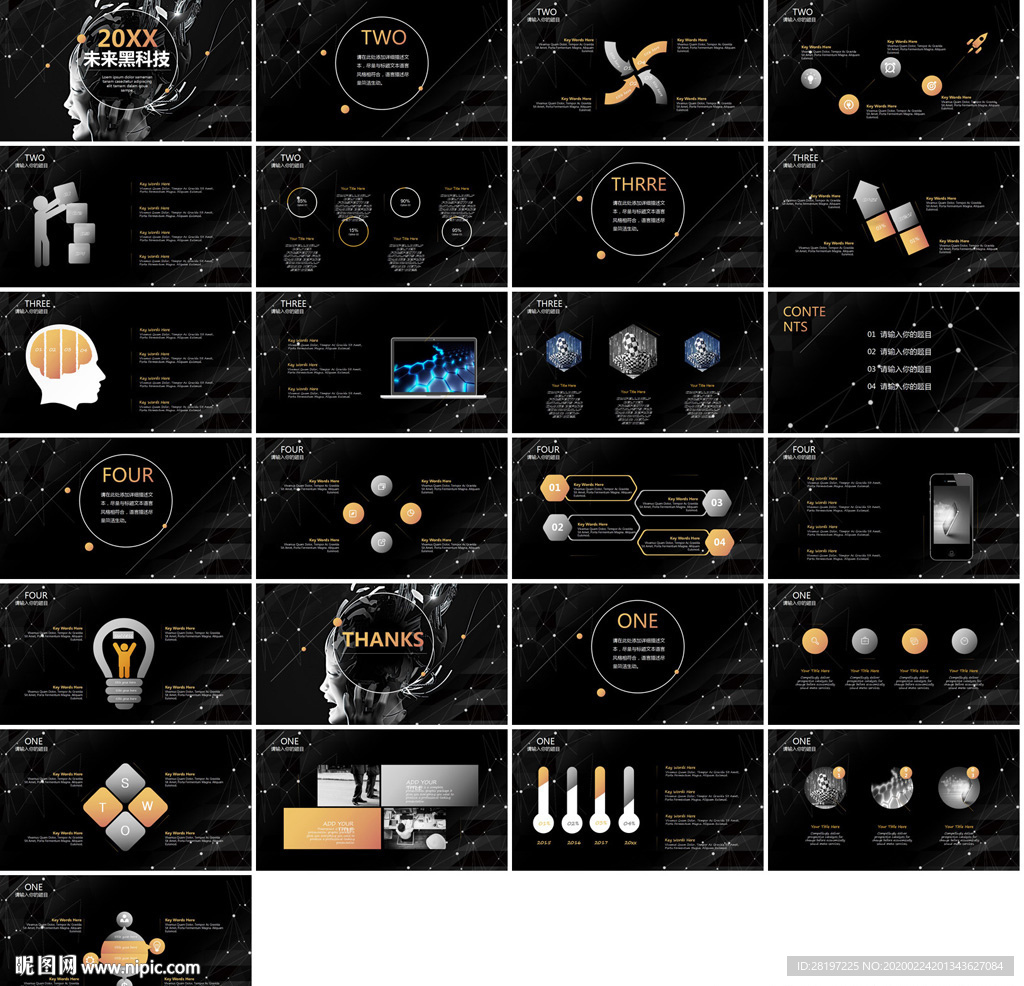 智能科技ppt模板