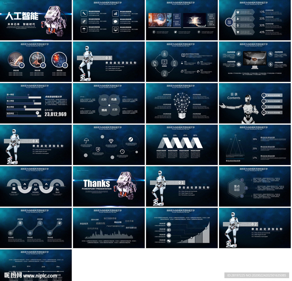 智能科技ppt模板