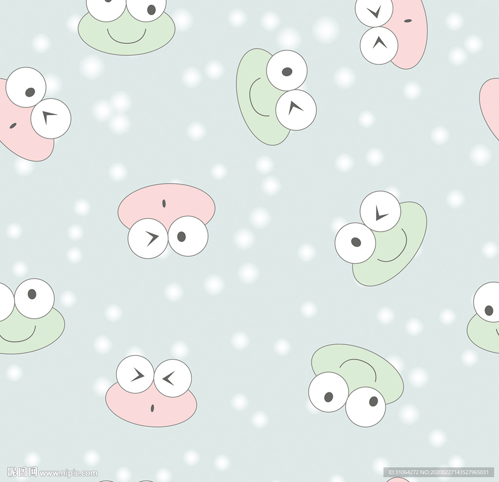 青蛙王子卡通印花图案