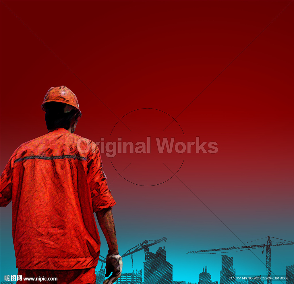 工人背影