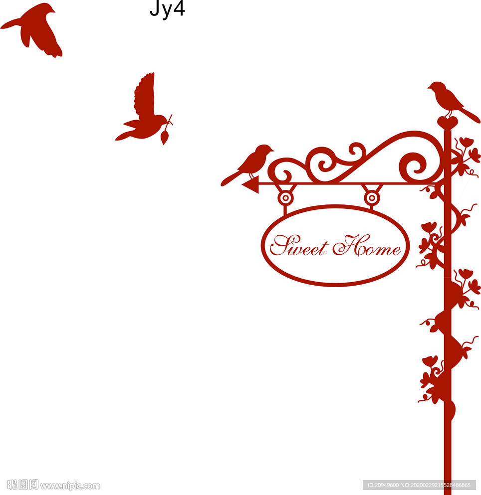 硅藻泥雕刻画 路牌小鸟背景素材