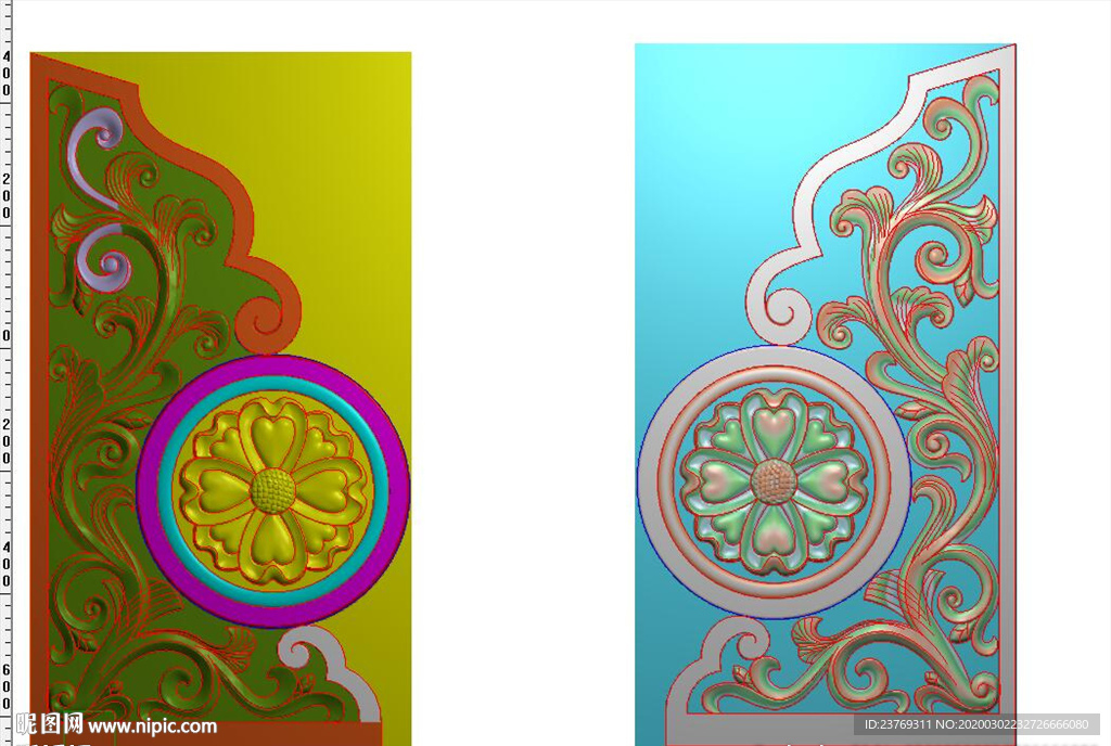 石雕洋花莲花墓碑抱鼓精雕图浮雕