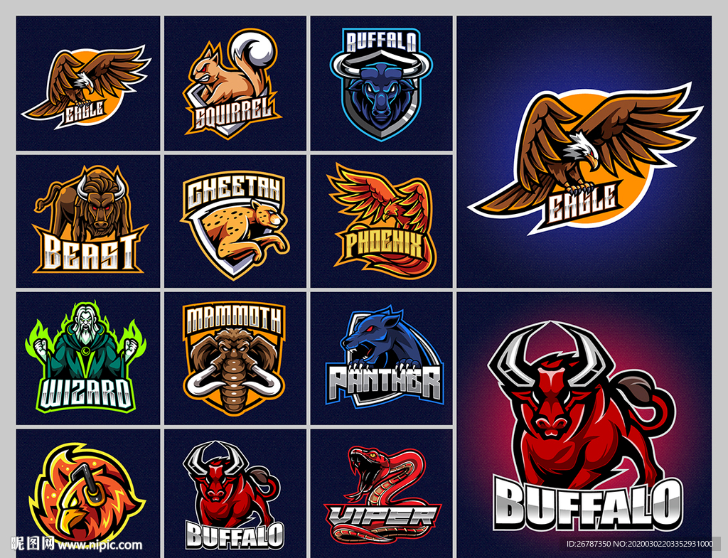 矢量电竞图标创意设计