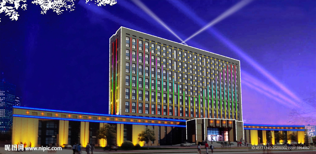 大楼亮化效果图