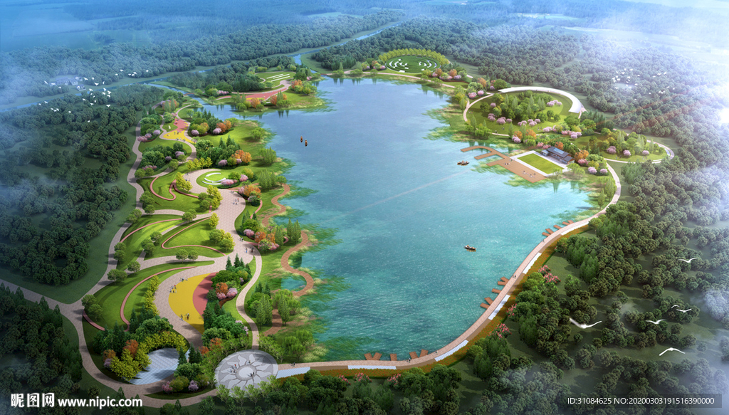 景观效果图公园效果图湿地效果图